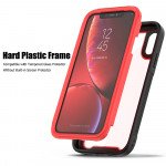 Wholesale iPhone Xs Max Clear Dual Defense Case (Red)